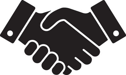 Obraz premium Business Handshake Icon – Partnership Agreement Symbol