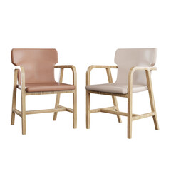 Obraz premium two Dining chairs isolated on white