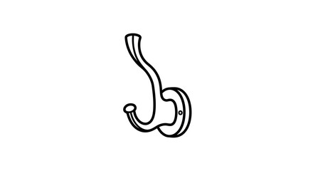 Obraz premium Vintage Double Hook Wall Mounted Coat Hanger