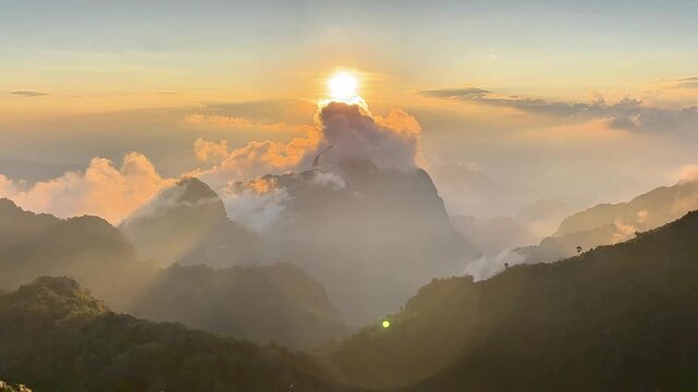Breathtaking Mountain Sunset View