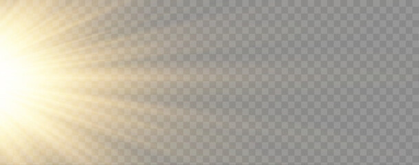 Yellow shining sun glow flare radiant beam bright yellow png illustration glowing sky energy sparkle abstract background vector design element.