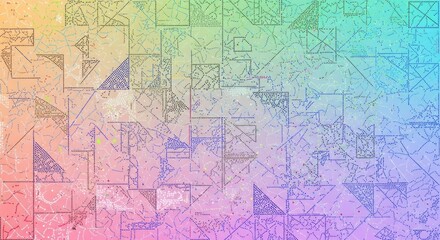 Naklejka premium Vibrant geometric pattern background texture.