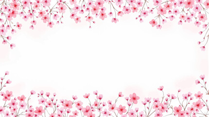 Romantic pastel wildflowers decorating a bright greeting card layout © Flower