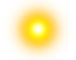 Soft Yellow Glow Light Gradient Effect Isolated on Transparent Background © KUBAYAUR LXR