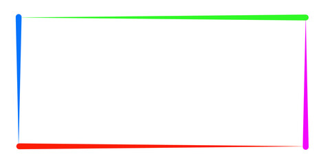 Colourfull Neon Laser Line Glow Effect Isolated on Transparent Background