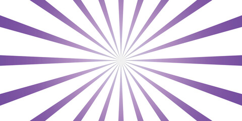 Radial Burst Background with Gradient Purple Rays on White, Retro Sunburst Pattern for Vintage Designs and Dynamic Graphic Elements