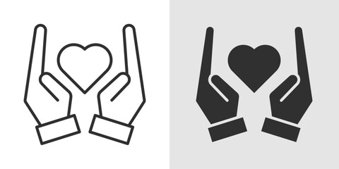 Obraz premium Palliative Care Icon representing compassionate support, pain management, comfort care, symptom relief, and improving quality of life for patients with serious or chronic illnesses.