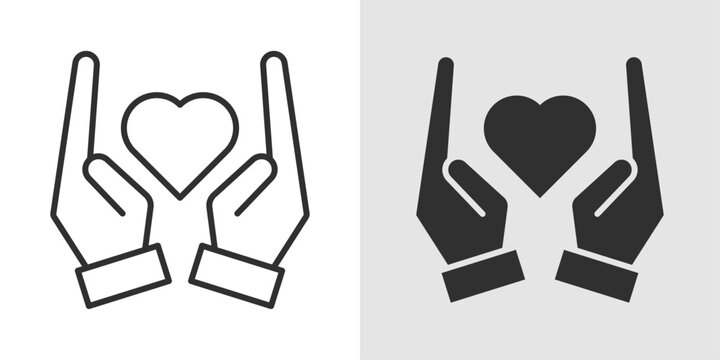 Palliative Care Icon representing compassionate support, pain management, comfort care, symptom relief, and improving quality of life for patients with serious or chronic illnesses.