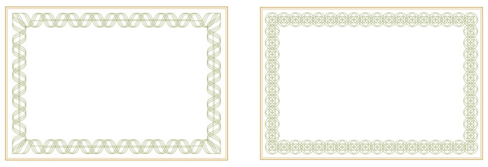 Certificate border frame ornamental design collection