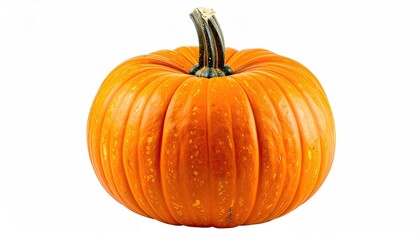 Fototapeta premium A ripe, orange gourd with a sturdy, dark stem