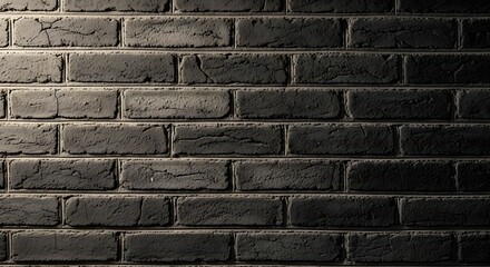 Naklejka premium Dark Grey Brick Wall Texture Background