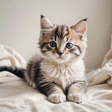 寝転ぶ姿がかわいいラガマフィンの子猫