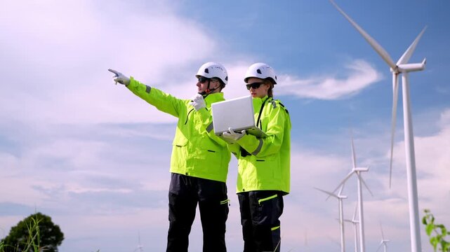 Wind turbine maintenance insights renewable energy site professional consultation outdoor close-up innovation in technology