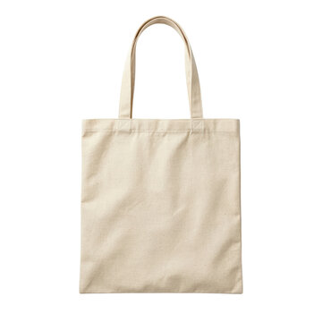 Natural canvas tote bag with long handles