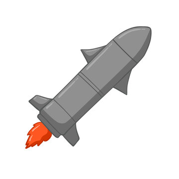 drawing missile bomb isolated