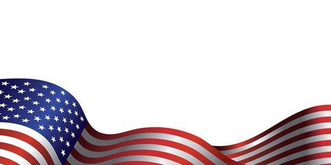 Waving flag of American isolated ,Symbols of USA , template for banner,card,advertising ,promote, TV commercial, ads, web design,poster,illustration on transparent background    © Sakana_Digital