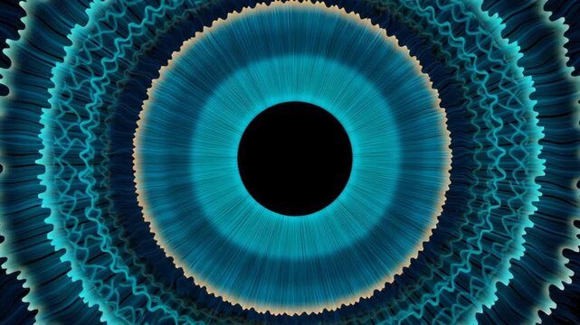 Glowing blue cyber net iris digital ai retina intelligence innovation information interface access wave scanner datum optical matrix surveillance virtual background visual artificial smart glowing