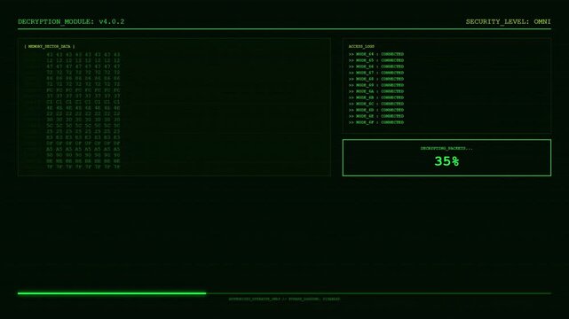 Secure Digital Vault Interface with Financial Transaction Logs and Encryption Protocol.

