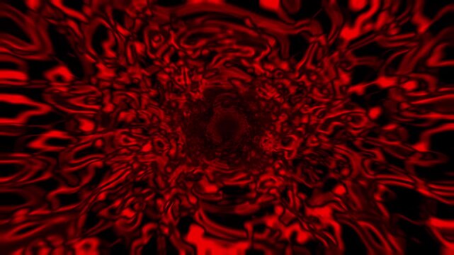 Neon Red Psy Tunnel &ndash; Abstract Techno Seamless 4K VJ Loop