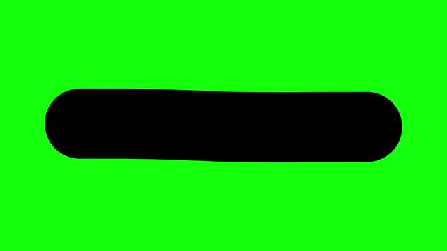 Blank Black Capsule Button on Chroma Key Green Screen