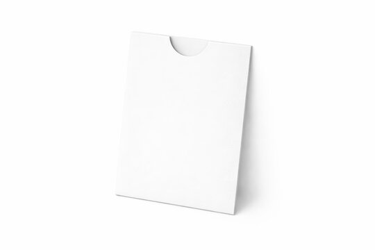 premium hotel keycard sleeve with soft touch paper finish and clean pocket form isolated on white