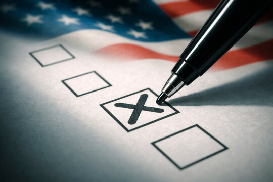 a marked ballot during an election