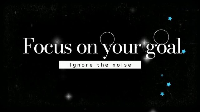 A motivational video about focusing on your goal despite the noise around you