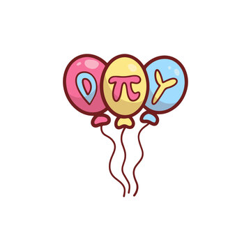 Pi Day Celebration Illustration