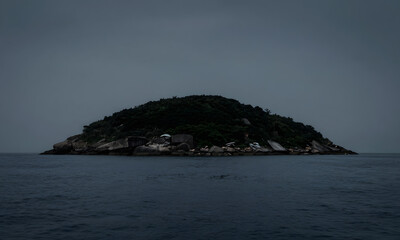 Tiny Island in Ocean