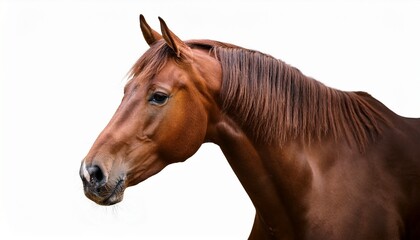 Fototapeta premium beautiful brown horse isolated