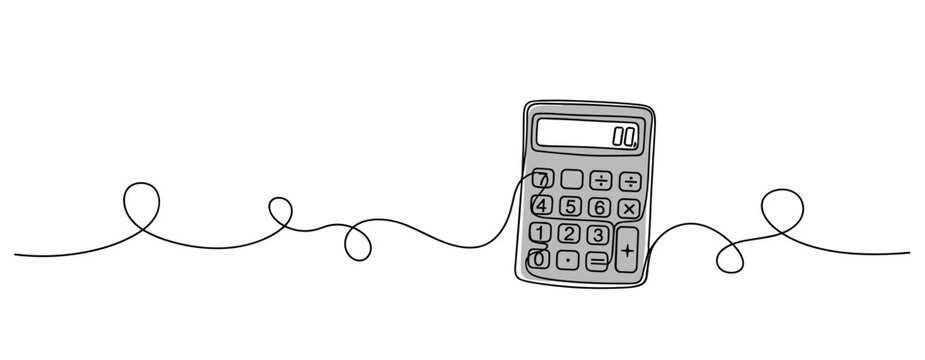 Calculator performing calculations on continuous line setting