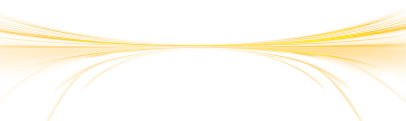 Golden spiral light trail spins like glowing energy in motion. Sparkles shimmer along the luminous path. Futuristic abstract swirl isolated on transparent PNG. © Little Monster 2070