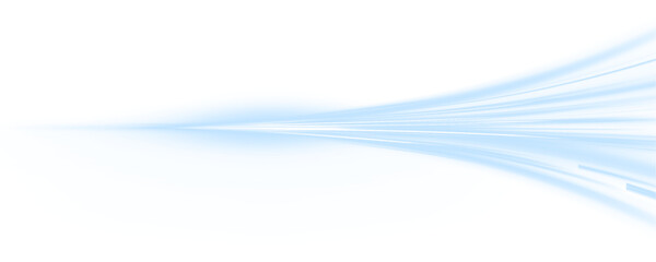 Obraz premium Blue neon wave curves smoothly across the scene with glowing particles. The light ribbon forms elegant futuristic motion lines. Abstract digital background PNG.