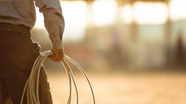 lasso. A cowboy's lasso spinning in a circle against a blurred background. product launch decks, UI/UX mockups, designed for product launches and innovation pitches, used by e-commerce operators.