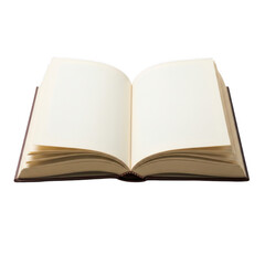 Fototapeta premium An open book displaying its blank pages with an aged, textured appearance