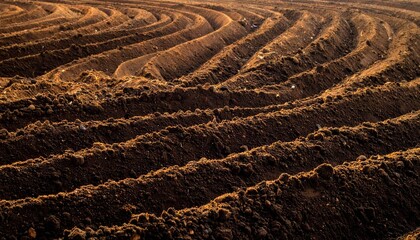 良い土、養分のある畑、作物を植える畑のイメージカット