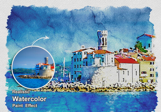 Realistic Watercolor Paint Effect