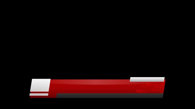headline bar animation lower third with red color for news and broadcast media template