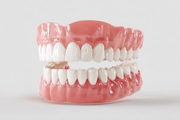 Obraz premium Realistic Dental Model Displaying Perfect Dentures