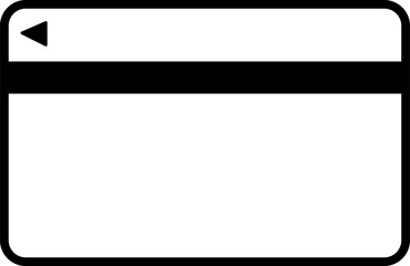 Obraz premium シンプルな白紙のクレジットカードのアイコン