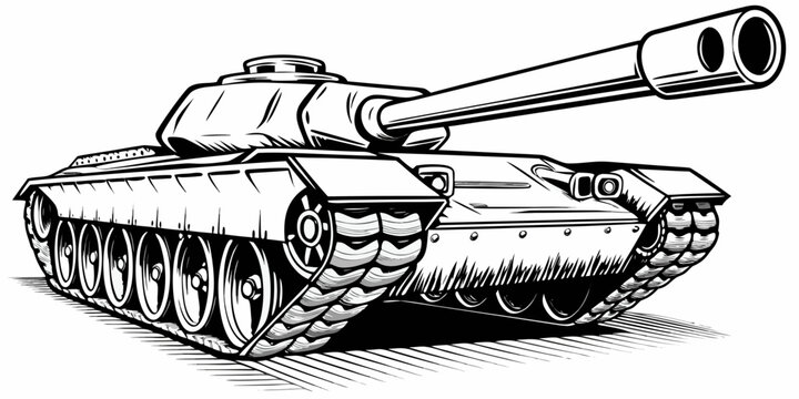 Vintage Steam Locomotive Passenger Train Carriage - Retro Railway Transport Sketch