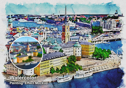 Watercolor Painting Photo Effect