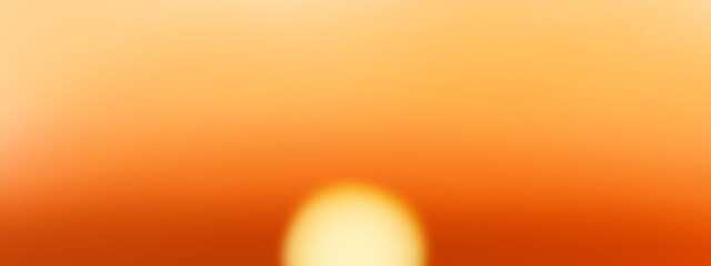Minimal sunset illustration with glowing sun on the horizon and warm orange gradient sky. Simple atmospheric background ideal for summer themes, travel posters, banners, and web design © thebeststocker