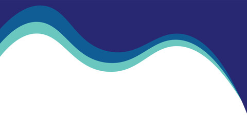 Obraz premium Minimalist abstract background featuring layered blue and turquoise wave shapes evoking ocean movement, calm energy, and modern graphic design suitable for web, branding, presentation,