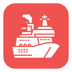 Naklejka premium Cruise Ship Vector Icon