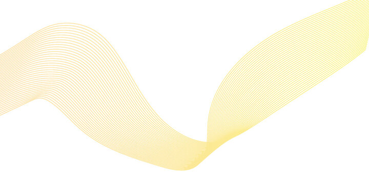 Luxury abstract gold wavy line pattern (kurva guilloche) dengan ruang copy. Warna emas yang elegan, gradien mulus pada latar belakang putih. Tekstur vektor premium bergaris untuk spanduk,