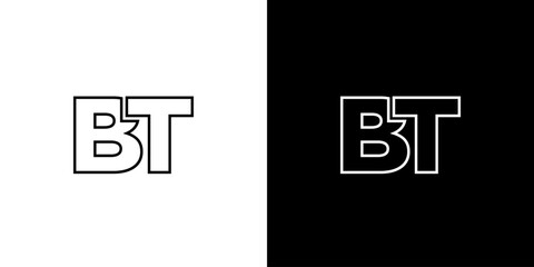 Letter B and T, BT logo design template. Minimal monogram initia © SolaruS