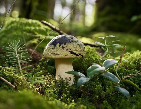 a small tio de nadal in woodland undergrowth