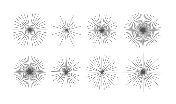 Eight radial sunburst starburst white abstract pattern