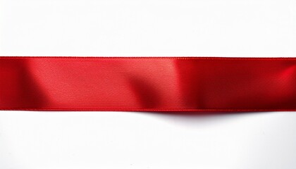 Obraz premium red satin ribbon isolated on white